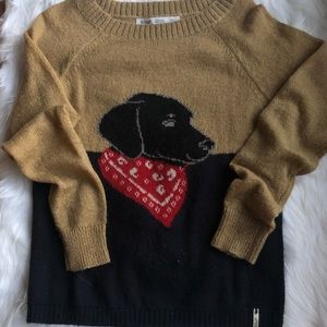 Women’s Woolrich sweater dog with bandana